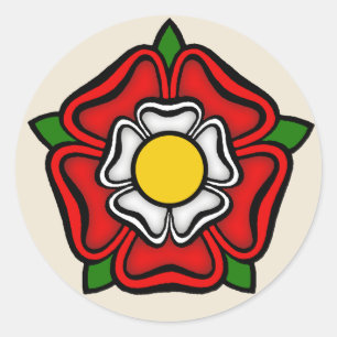Tudor Rose England, Emblem der Royalty Runder Aufkleber
