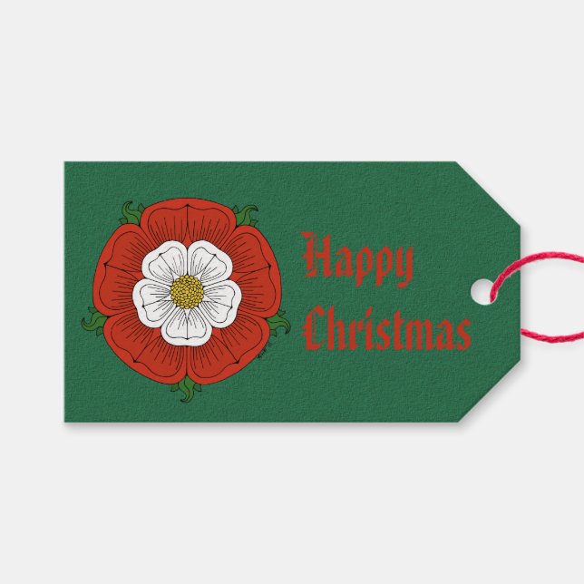 Tudor Rose Geschenkanhänger (Vorderseite (Horizontal))