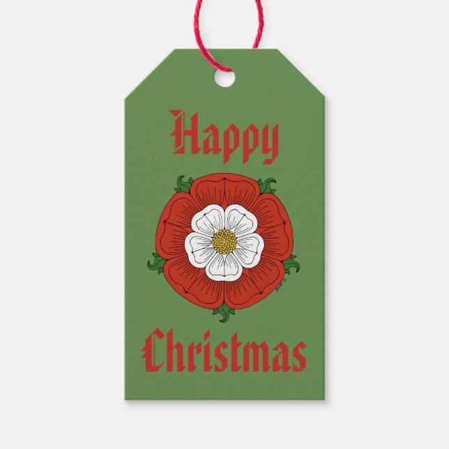 Tudor Rose Geschenkanhänger (Vorderseite)