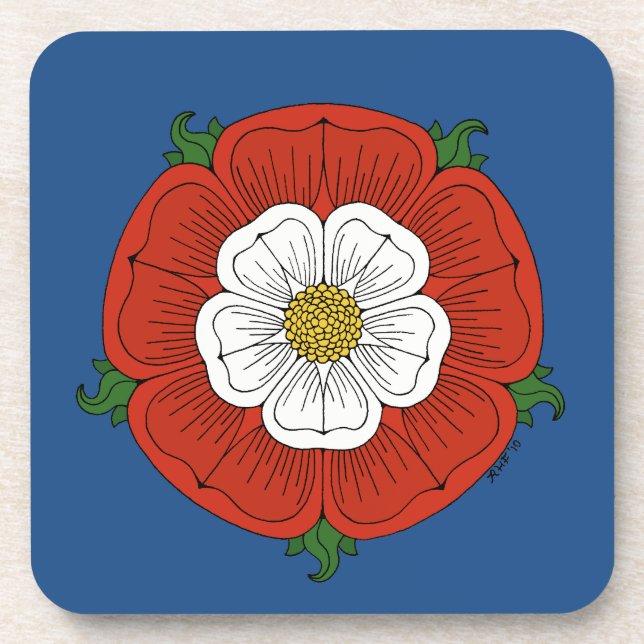 Tudor Rose Getränkeuntersetzer (Vorderseite)