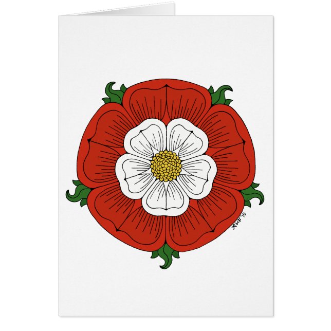 Tudor Rose Grußkarte (Vorne)