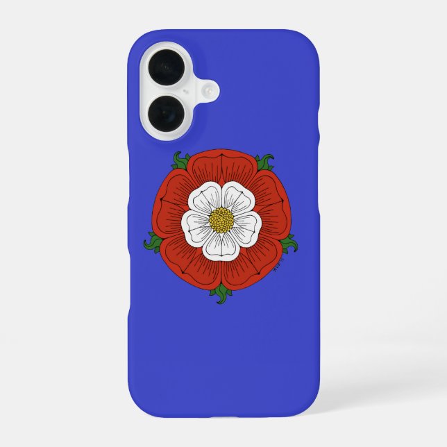 Tudor Rose iPhone 16 Hülle (Rückseite)