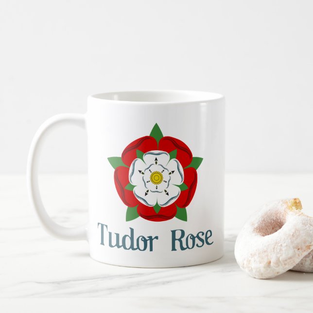 Tudor-Rose Kaffeetasse (Mit Donut)