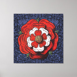 Tudor Rose Rot und Weiß Leinwanddruck