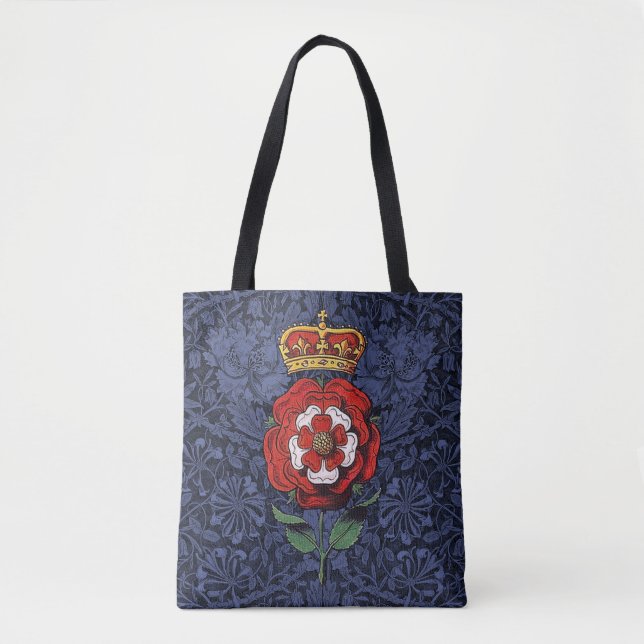 Tudor Rose Rot und Weiß Tasche (Vorderseite)