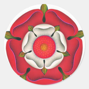 Tudor Rose Runder Aufkleber