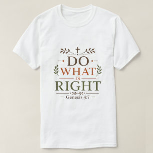 Tue, was richtig ist, christliches Inspirationszit T-Shirt