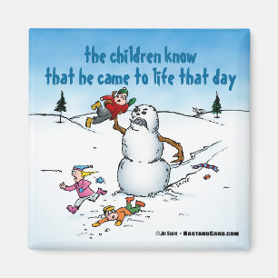 Tueur Snowman Drôle Aimant Cartographie