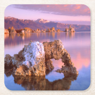 Tufa-Bogen am Mono-See Rechteckiger Pappuntersetzer