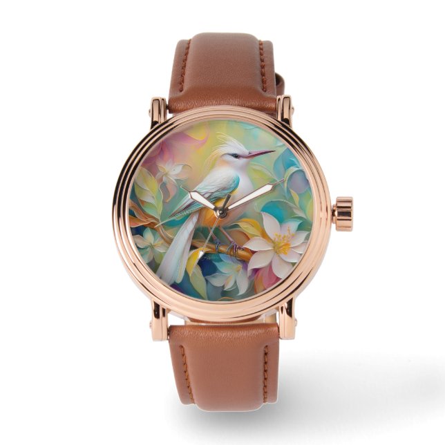 Tufed Golden Rumped Fantasy Bird Armbanduhr (Vorderseite)