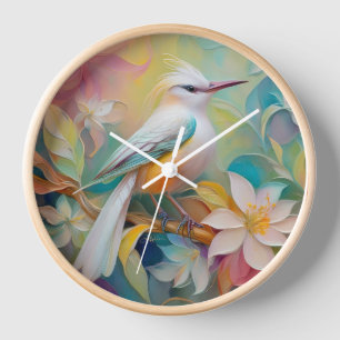 Tufed Golden Rumped Fantasy Bird Uhr