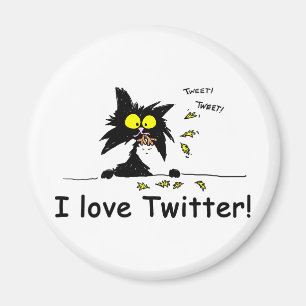 Tuff Kitty Lieben Twitter Magnet