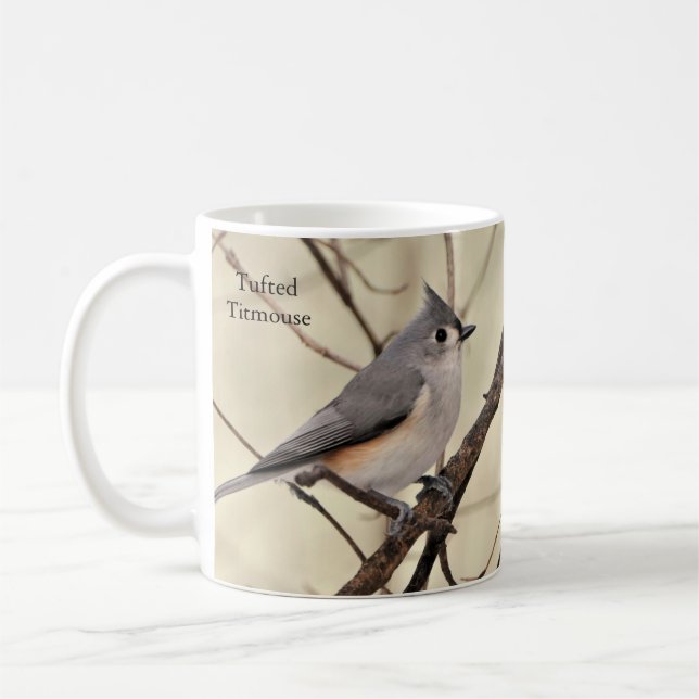 Tuftige Titmaus-Tasse von BirdingCollectibles Kaffeetasse (Links)