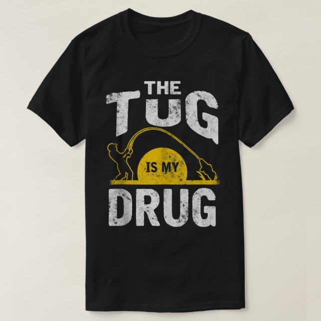 Tug ist mein Drug Funny Fishing Tank Top (Design vorne)