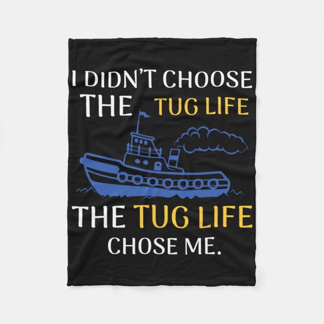 Tug Life Tugboat Funny Bootangebot Fleecedecke (Vorderseite)