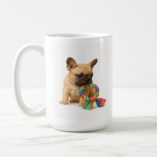 Tug Me Später - Französischer Bulldog Pup with Rop Kaffeetasse