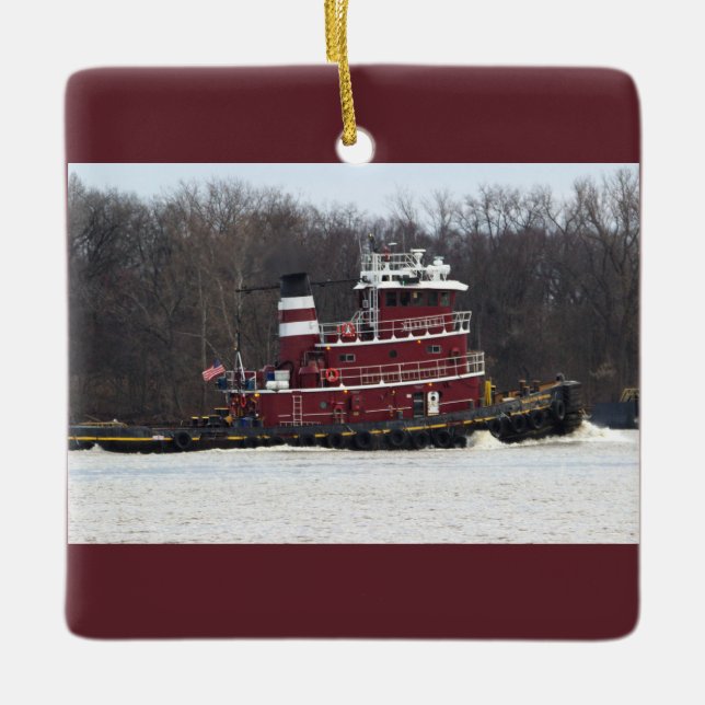 Tugboat Foto Ornament (Vorderseite)