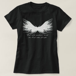 Tugenden Abstrakte Weiße Flügel Alcohol Ink Kunst T-Shirt