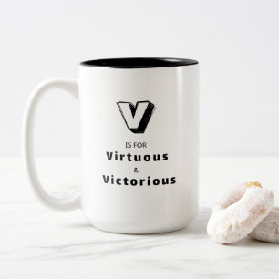 Tugendhaft und Siegreiche V - Personalisierter Lux Zweifarbige Tasse