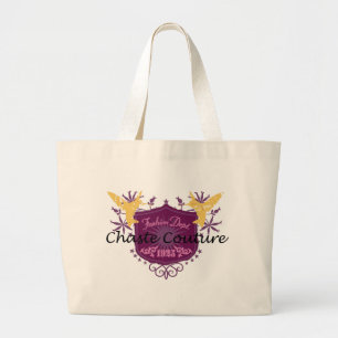 Tugendhaftes Couture-Schild Jumbo Stoffbeutel