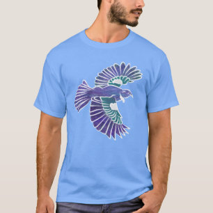 Tui Neuseeland Vogel Einheimischer Vogel Retro T-Shirt