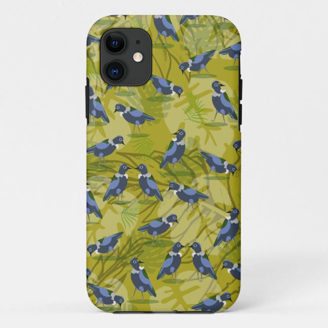 Tui New Zealand Bird Pattern Case-Mate iPhone Hülle (Rückseite)