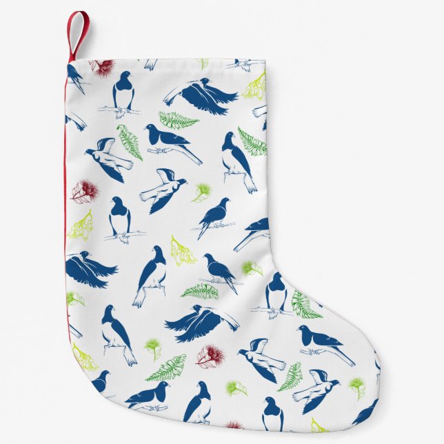 Tui New Zealand Bird Pattern Kleiner Weihnachtsstrumpf (Vorderseite)