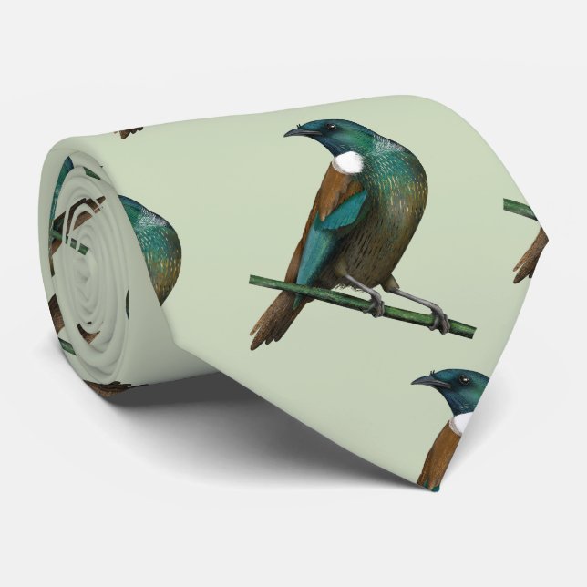 Tui New Zealands Bird Krawatte (Gerollt)