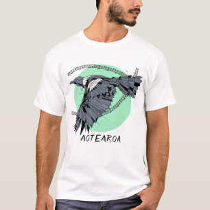 Tui NZ Aotrearoa Bird Geometric T-Shirt