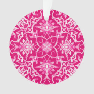 Tuile chinoise de Nouveau d'art - rose de fuchsia