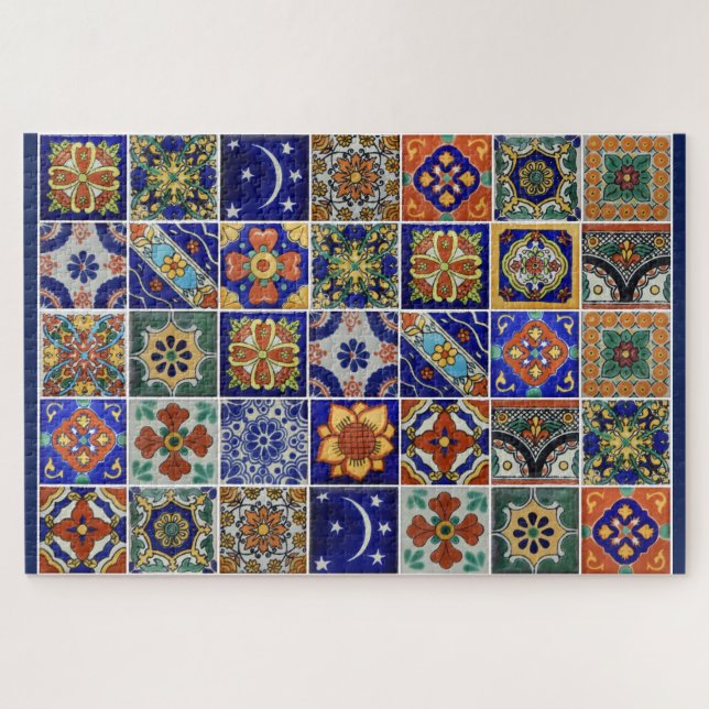 Tuile de talevera mexicaine grand format Puzzle Gi (Horizontal)