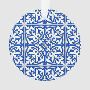 Tuile marocaine - bleu et blanc de cobalt
