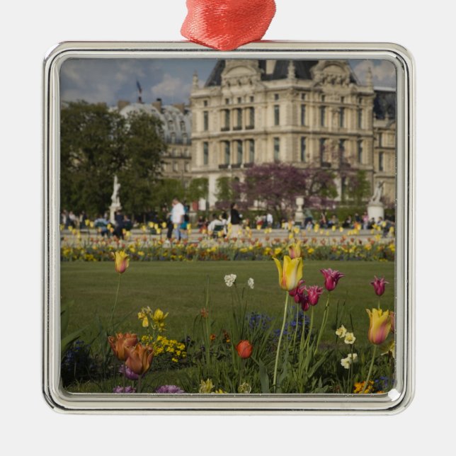 Tuileries Garden, Louvre, Paris, Frankreich Silbernes Ornament (Vorne)