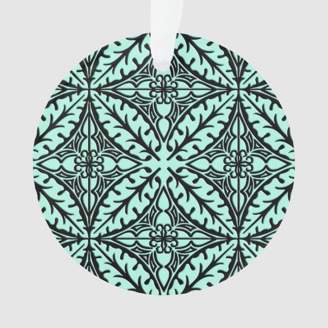 Tuiles marocaines - aqua bleu et noir (devant)