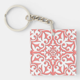 Tuiles marocaines - corail rose et blanc