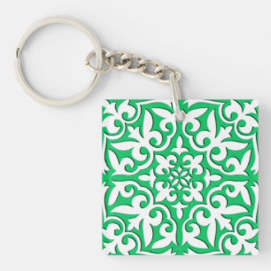 Tuiles marocaines - Jade vert et blanc