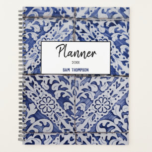 Tuiles portugaises - Azulejo Floral bleu et blanc
