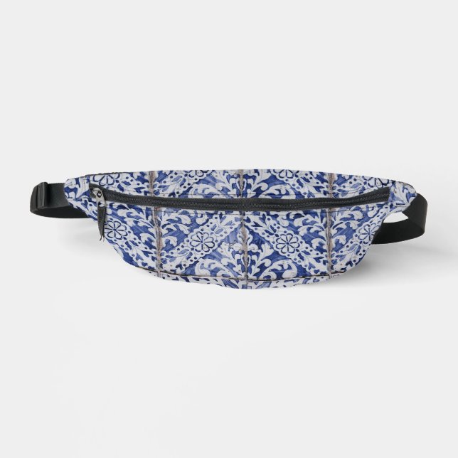 Tuiles portugaises - Azulejo Floral bleu et blanc (Recto)