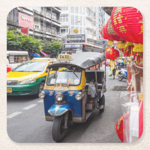 Tuk tuk, Bangkok Carré Dessous de verre papier