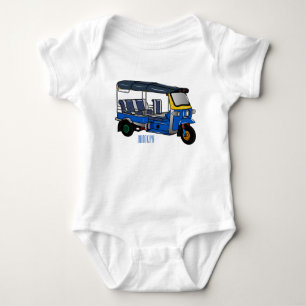 Tuk Tuk Cartoon Illustration Baby Strampler