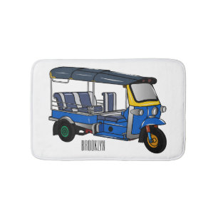 Tuk Tuk Cartoon Illustration Badematte