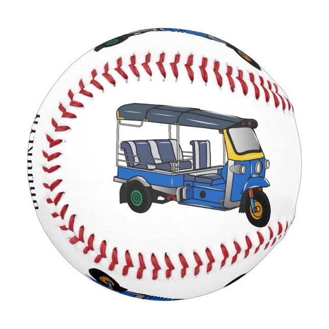 Tuk Tuk Cartoon Illustration Baseball (Vorderseite Links)