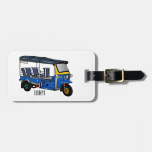 Tuk Tuk Cartoon Illustration Gepäckanhänger