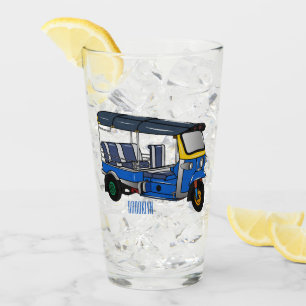 Tuk Tuk Cartoon Illustration Glas