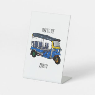 Tuk Tuk Cartoon-Illustration Sockelschild