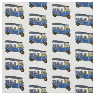 Tuk Tuk Cartoon Illustration Stoff