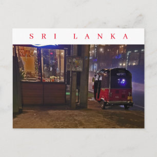 Tuk tuk du Sri Lanka la nuit vue carte postale