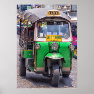 Tuk tuk en Bangkok, Thaïlande Poster