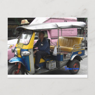 Tuk-Tuk-Taxi in Bangkok - Einzigartiges Taxi Postkarte