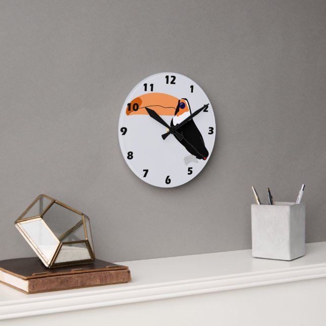 Tukan-Design Runde Wanduhr (Büro)
